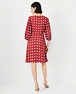 Dotted Boatneck Flare Dress carousel Product Image 2