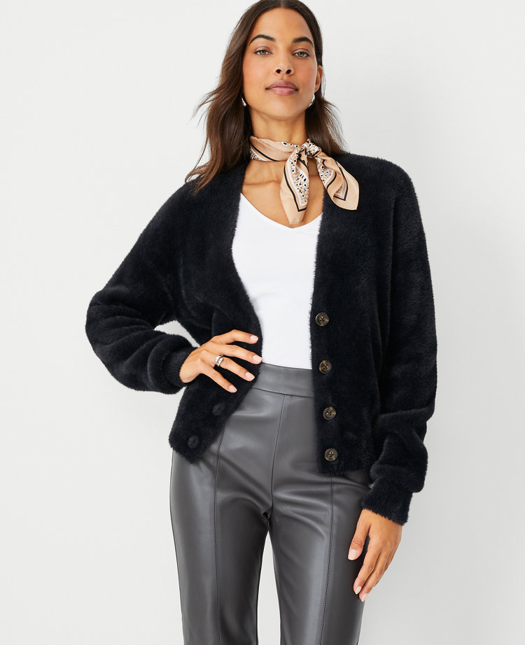 Brushed V-Neck Cardigan