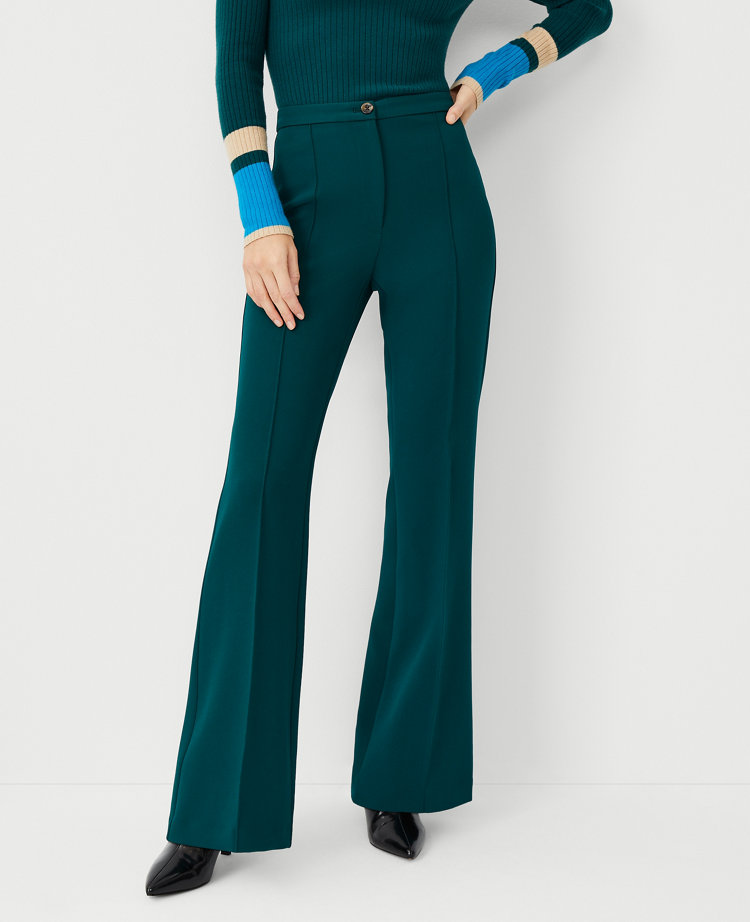 The Flare Trouser Pant in Double Crepe