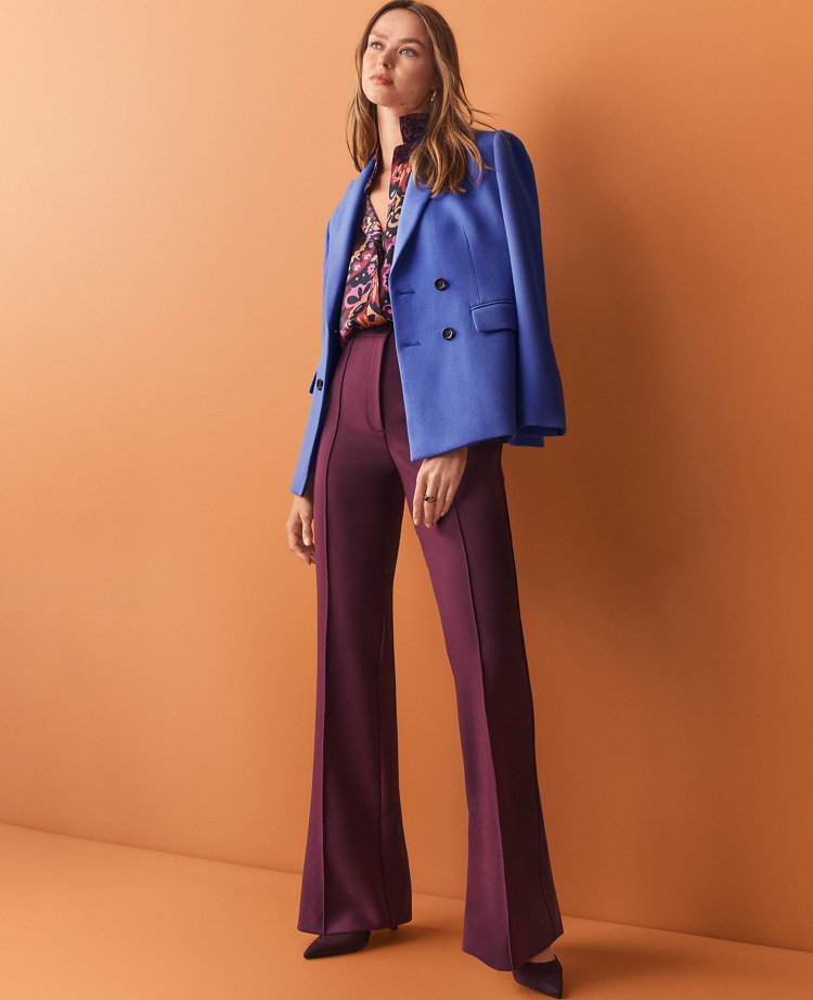 The Flare Trouser Pant in Double Crepe