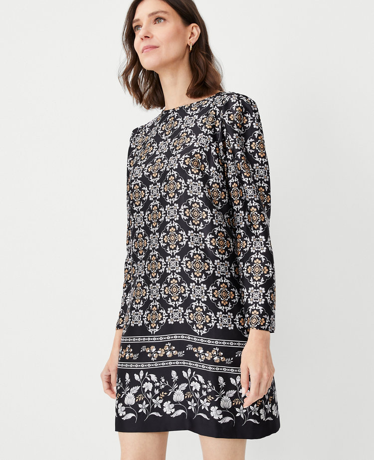 Floral long sleeve outlet shift dress