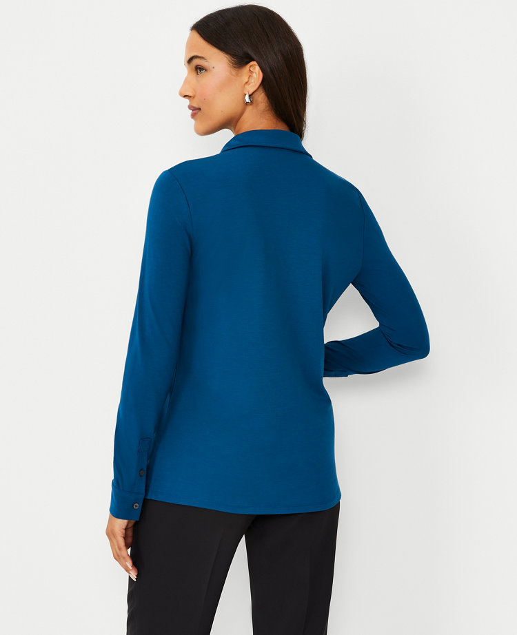 Knit Button Down Shirt