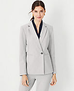 The Fitted Double Breasted Blazer in Bi-Stretch carousel Product Image 1