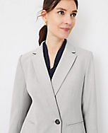 The Fitted Double Breasted Blazer in Bi-Stretch carousel Product Image 3