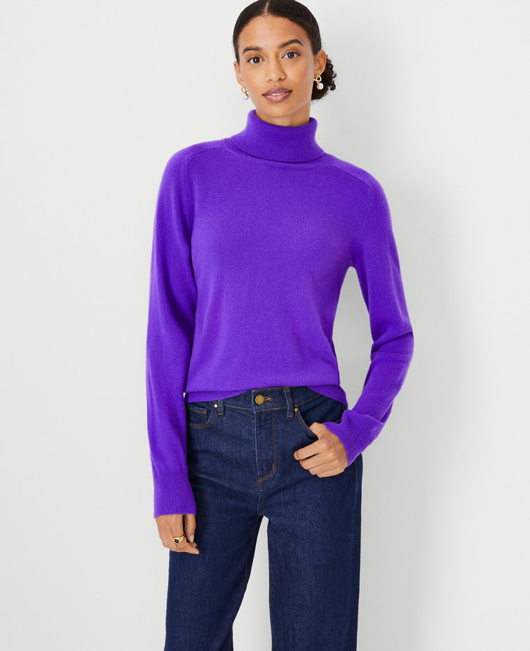 Ann taylor cashmere turtleneck sweater hotsell