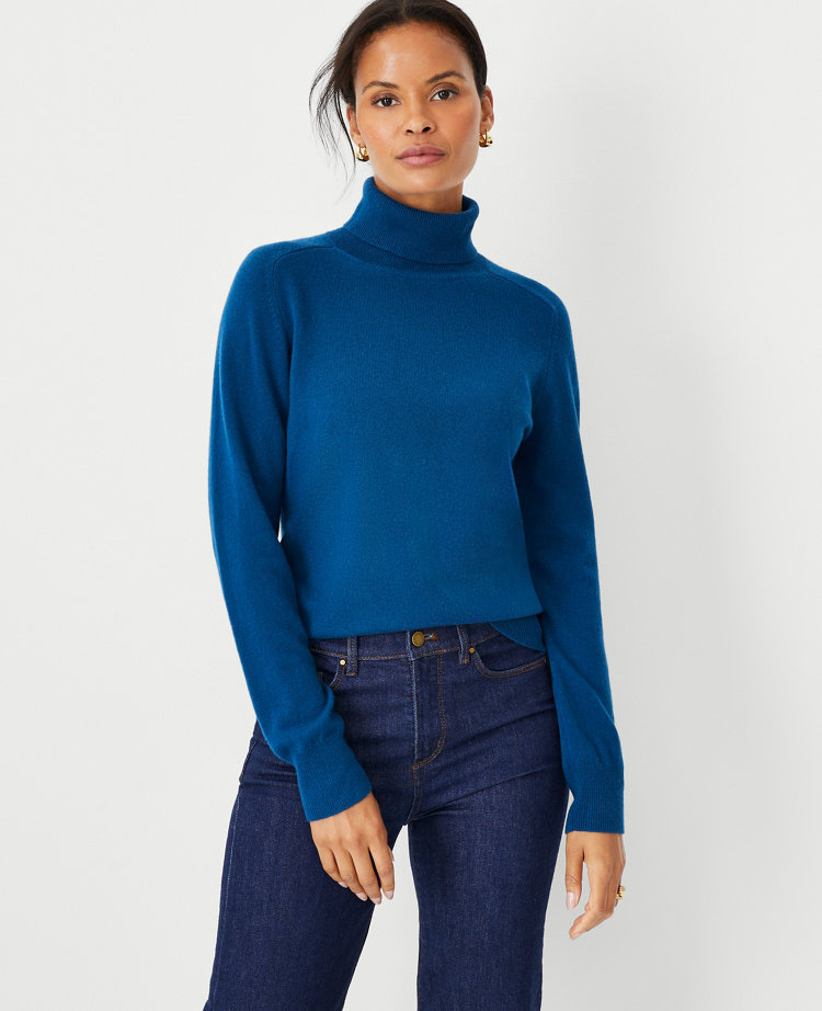 Ann taylor 2025 cashmere turtleneck sweater