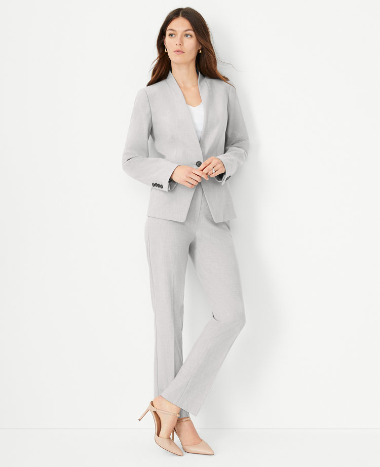 Plus Size Refined Bi-Stretch Tailored Straight-Leg Pants