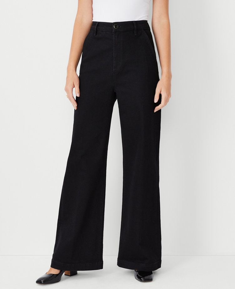 Express, High Waisted Pleated Ankle Pant in Pitch Black