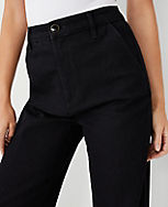 High Rise Trouser Jeans in Washed Black carousel Product Image 3