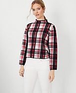 Plaid Relaxed Sweater carousel Product Image 3