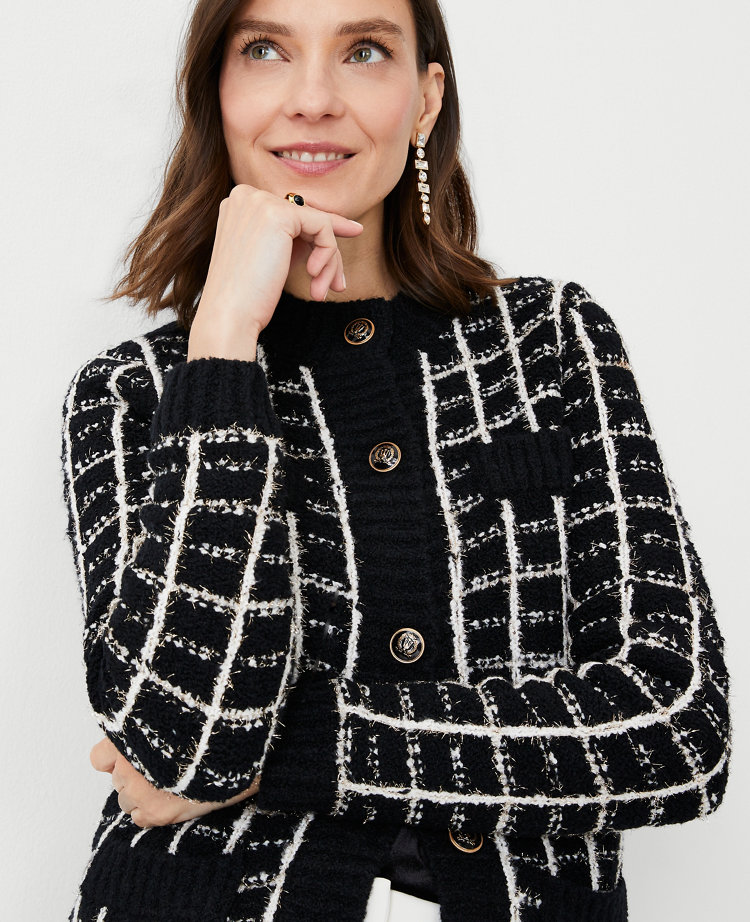 Shimmer Plaid Lady Jacket