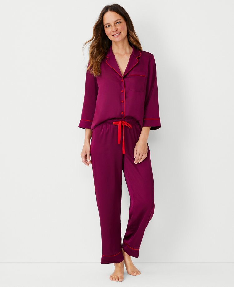 Piped Pajama Set