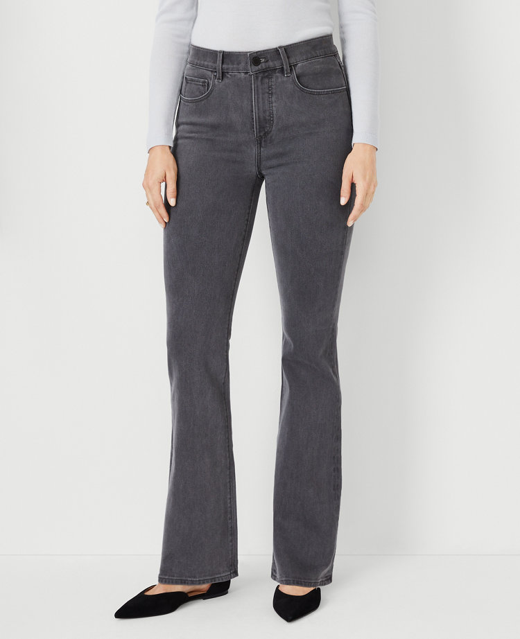 Mid Rise Boot Jeans in Mid Grey Wash