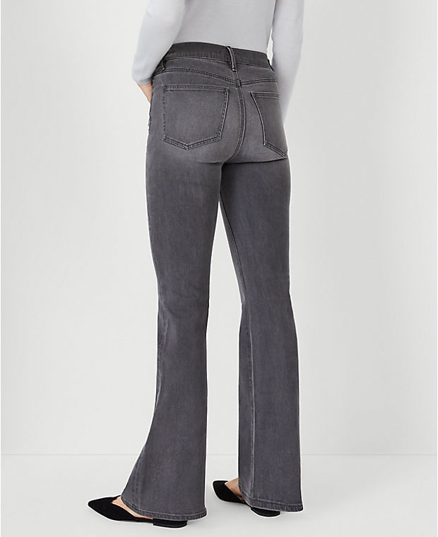 Mid Rise Boot Jeans in Mid Grey Wash