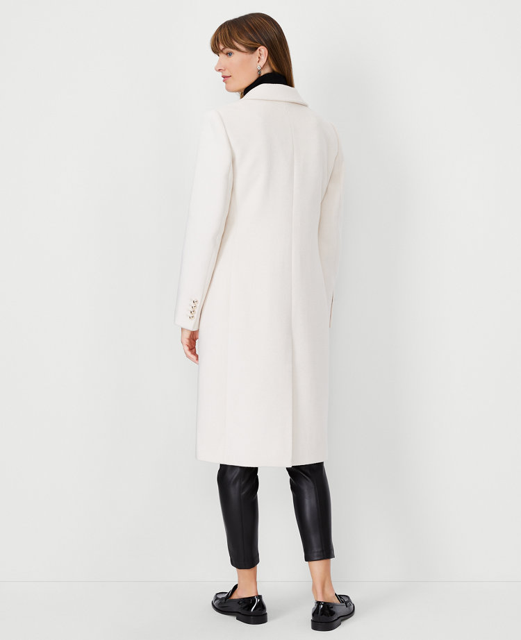 White tailored clearance coat