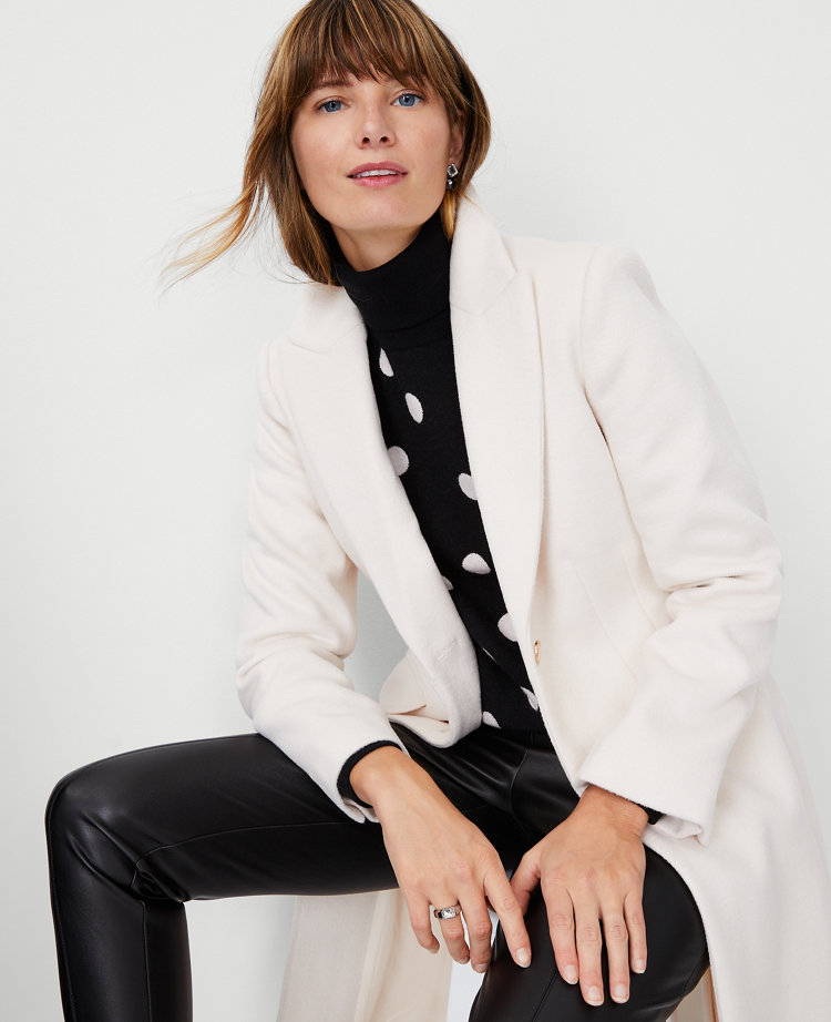 Ann taylor white on sale coat