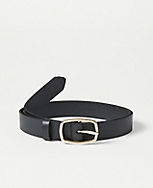 Shaped Buckle Leather Trouser Belt carousel Product Image 1