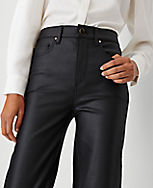 Coated High Rise Straight Jeans in Black carousel Product Image 3