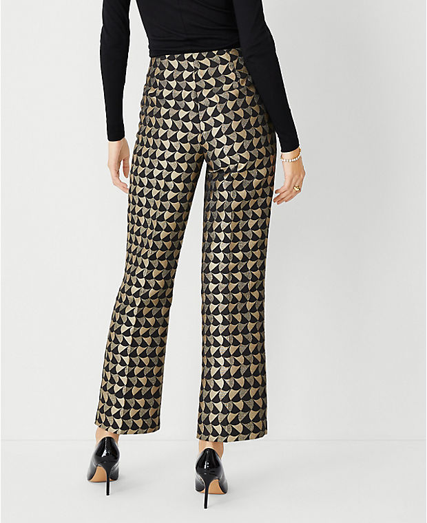 The Flared Ankle Pant in Geo Jacquard