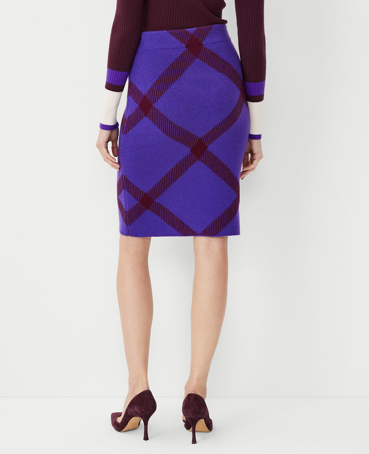 Windowpane Jacquard Skirt