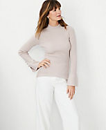 Ribbed Button Cuff Sweater carousel Product Image 1