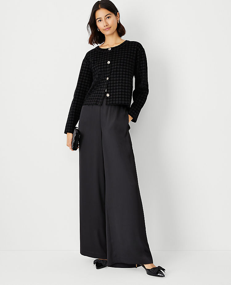 The Easy Wide Leg Pant in Satin