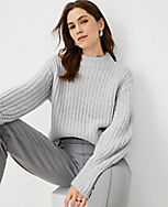 Shimmer Mock Neck Sweater carousel Product Image 1