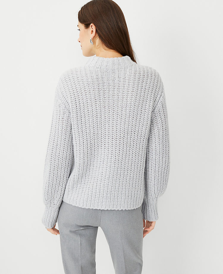 Shimmer Mock Neck Sweater