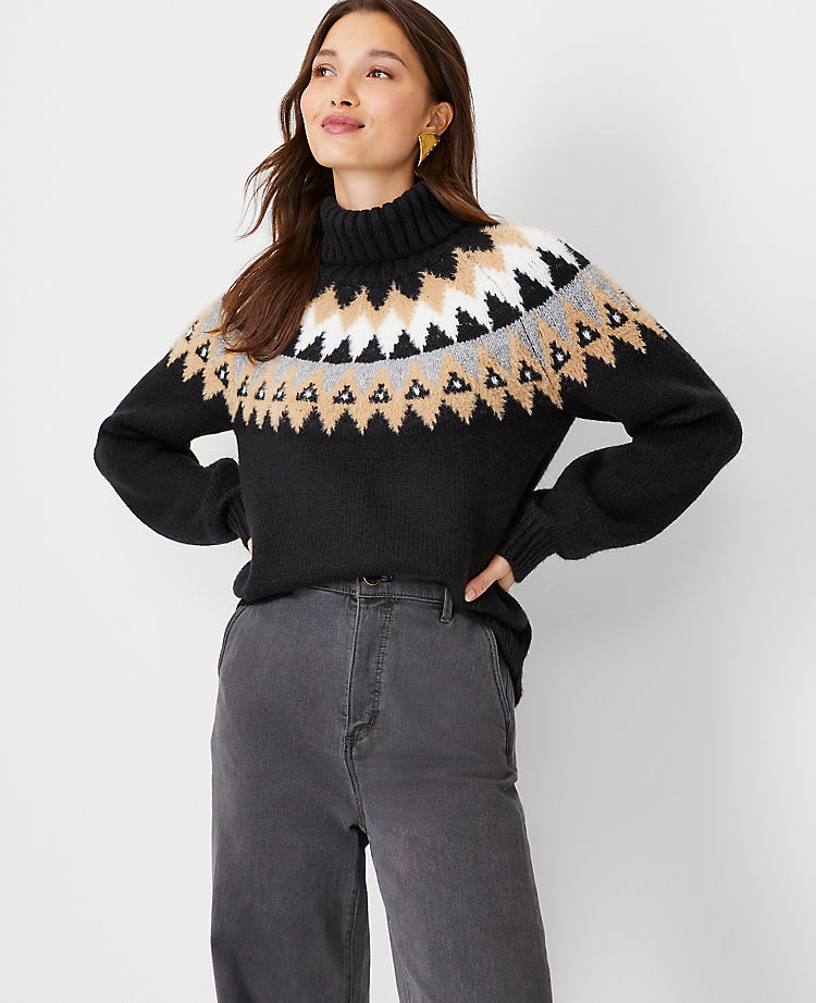 Petite Fair Isle Turtleneck Sweater