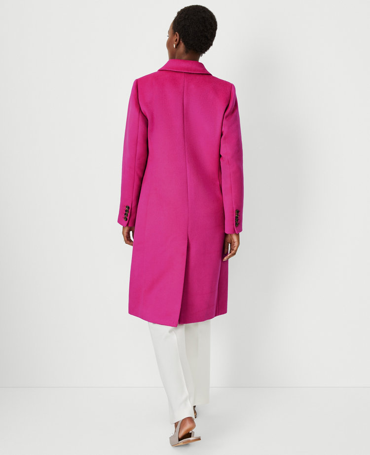 Hot pink cheap wool coat