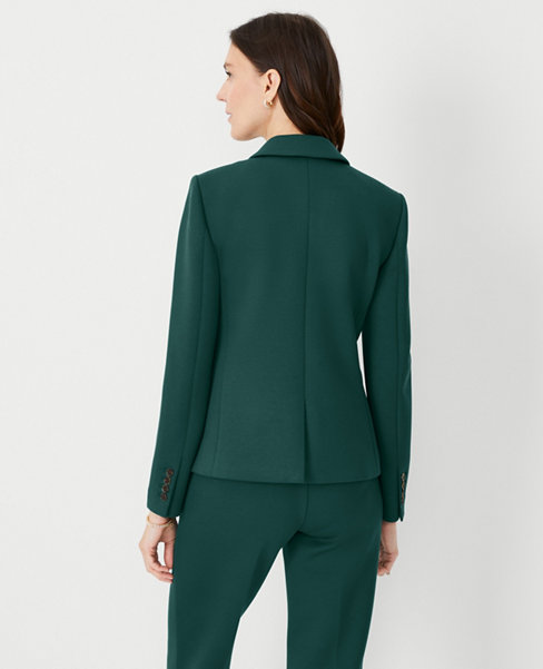 The Perfect One Button Blazer in Double Knit