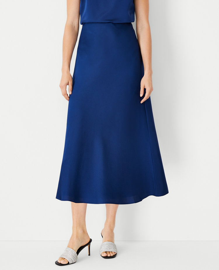 Petite Bias Midi Slip Skirt