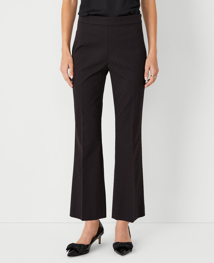 Love Jacquard Sweater Flare Pant in Black