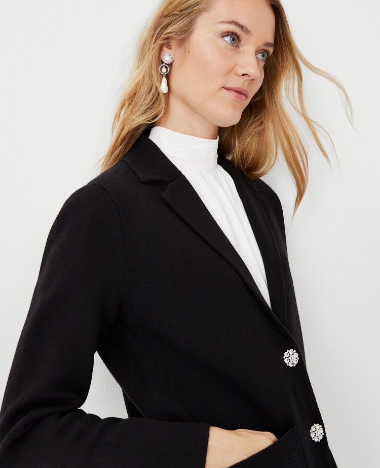 Black sweater cheap blazer womens