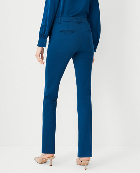 The Petite Sophia Straight Pant in Knit Twill