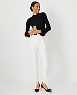 The Tie Waist Ankle Pant in Crepe carousel Product Image 3