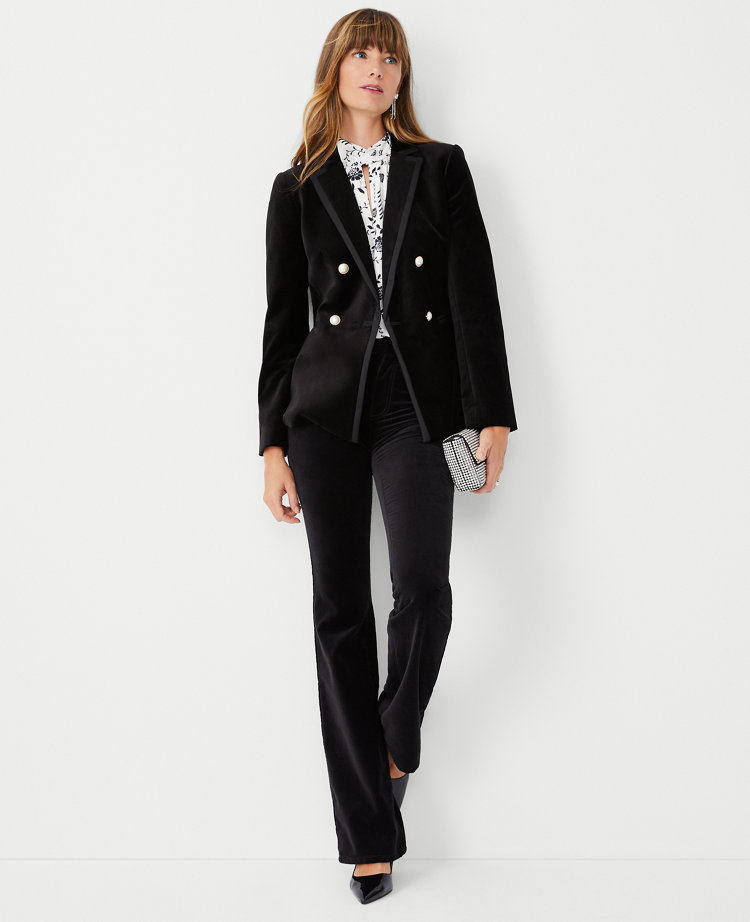 TAILORED DOUBLE BREASTED BLAZER - Black