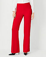 The High Rise Side Zip Flare Trouser in Fluid Crepe carousel Product Image 1