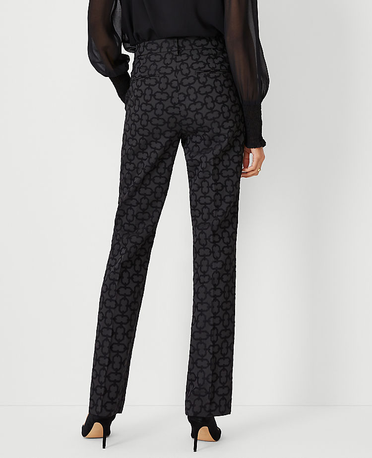The Sophia Straight Pant in Linked Jacquard