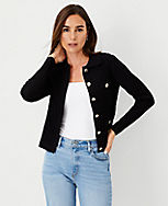 Ribbed Collared Pocket Cardigan carousel Product Image 1