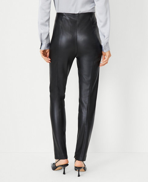 The Audrey Pant in Faux Leather - Curvy Fit