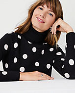 Petite Winter Dots Jacquard Turtleneck Sweater carousel Product Image 1