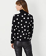 Petite Winter Dots Jacquard Turtleneck Sweater carousel Product Image 2