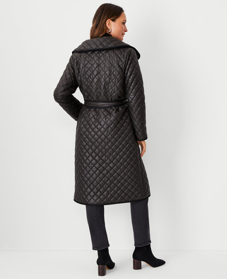 Petite Belted Puffer Coat