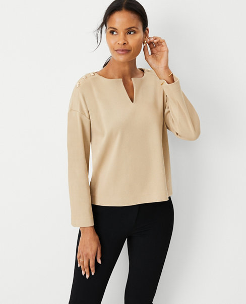 Ladies Long Sleeves Blouses Chiffon Women Round Up Roll Clothing Neck Long  Sleeve T Shirts Layered Flowy Tops Top (Color : Beige, Size : S) :  : Fashion
