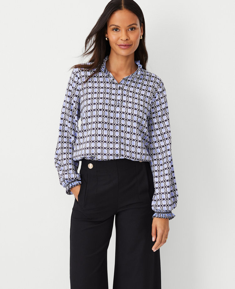 Womens Shirt Ruffle Bottom