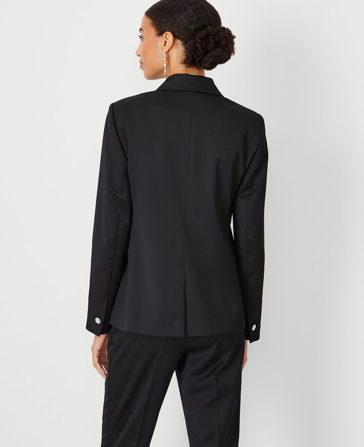 The Petite Tuxedo Blazer in Sateen