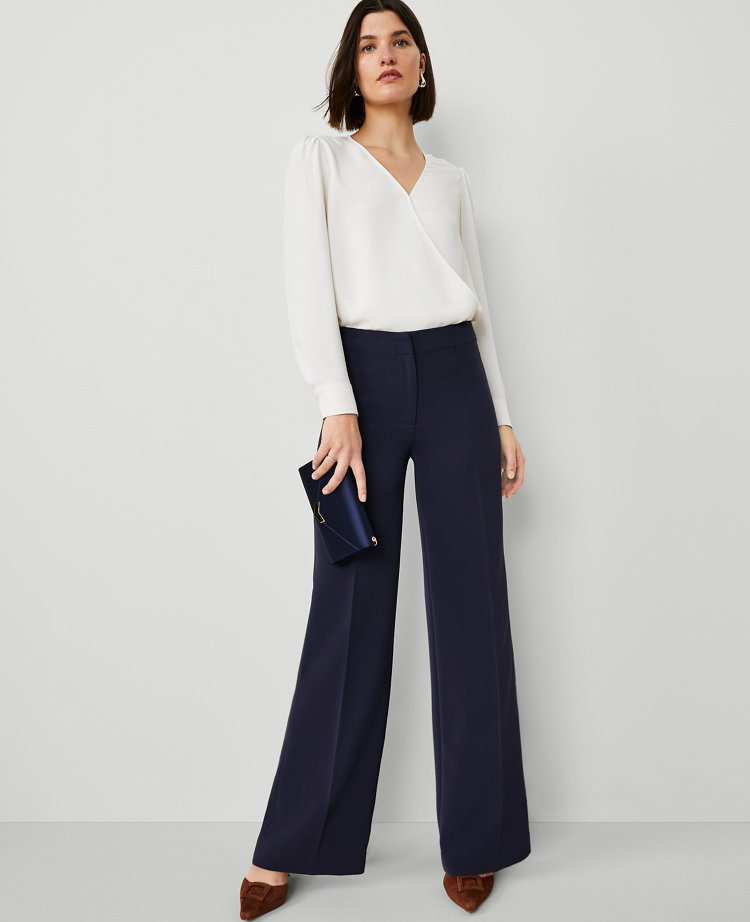 The Petite Darted Wide-Leg Pant carousel Product Image 1