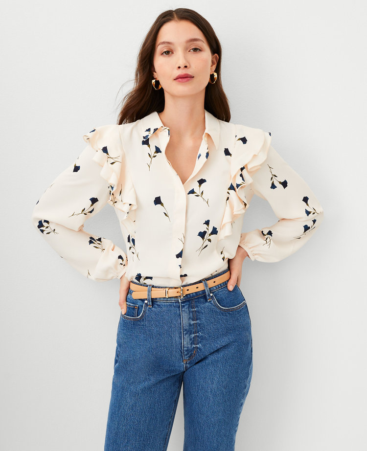 Flounce Collared Shirt