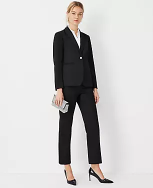 The Tall High Rise Side Zip Flare Ankle Pant in Sateen carousel Product Image 3